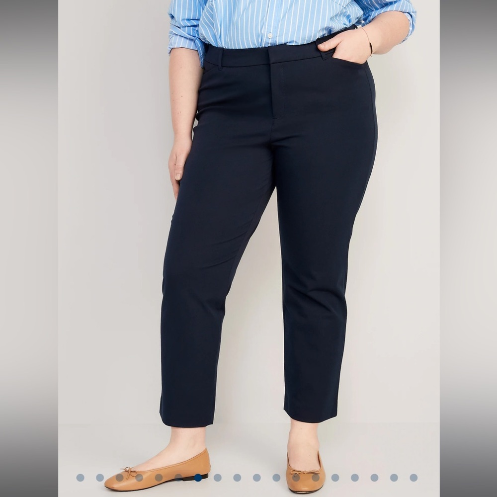Womens Plus Old Navy sz 22 High Waisted Straight Pixie Ankle Pants